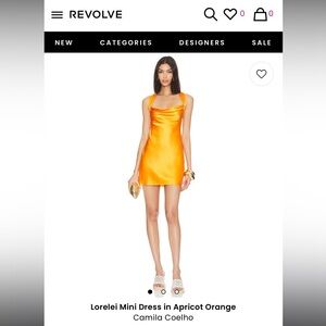 Lorelei Mini Dress in Apricot Orange